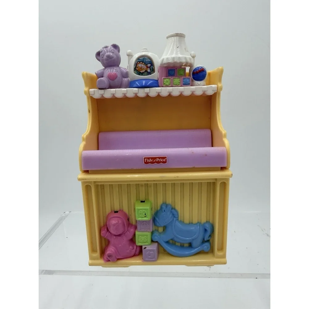Fisher-Price Loving Family Dollhouse Baby Nursery Changing Table w/ Lights Music - Picture 2 of 14